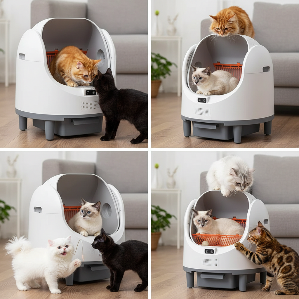 Bluetooth Self-Cleaning Cat Litter Box